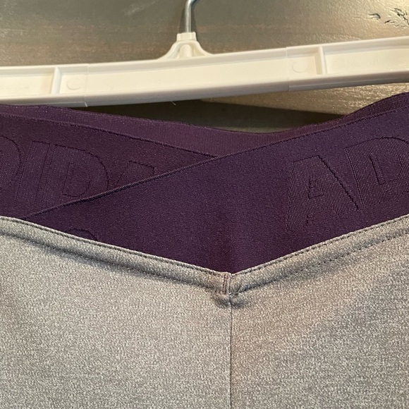 Adidas Grey/Purple Tights Size Large - Picture 3 of 9